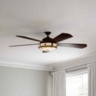 Hampton Bay 52 In  Led Weathered Bronze Ceiling Fan W  Remote Control