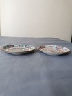 Pair Chinese Export Canton Rose Medallion Happiness   Longevety Pattern Plates