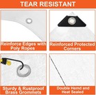 Heavy Duty White Poly Tarp 14mil Waterproof Tarpaulin Cover Tear-proof W grommet