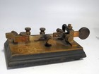 Good Condition Original Bunnell Improved Gold Bug Telegraph Key Serial No  42