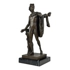 Apollo Belvedere Greek Roman God Real Bronze On Marble Base Statue Sculpture