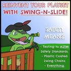 Swing-n-slide Playsets 5 Ft  Decks Outdoor Playground Green Durable Tube Slide