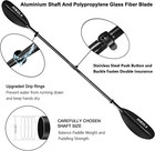 Kayak Paddle 4 Pieces Aluminum Shaft And Pp Blade Floating 86 6in 220cm  90 5inc