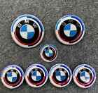 7pcs B-m-w 50th Anniversary Wheel Emblem Rim Hubcaps Badges 82mm 74mm 68mm 45mm