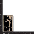 New Rubber Stamp  Art Deco Lady With Water And Moon Woman People Flower Face Vtg