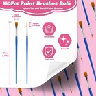 Small Paint Brushes Bulk  160 Pcs Flat Tip Round Acrylic Paint Brushes For Ki   