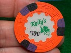  100            -kelly   s               antioch California Casino Chip            beautiful             z-2436