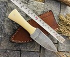 Damascus Double Edge Blade Mini Dagger Boot Knife