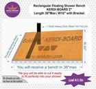 Floating Shower Bench - Kerdi-board 2  - L36xw16xh2    - Support  Walls   Bracket