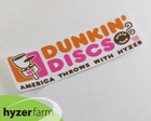 Hyzer Farm  dunkin  Discs  Vinyl Die Cut Logo Sticker Disc Golf