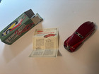 Vintage Schuco No  1010 Two Tone Red Metal Toy Car W box  Key And Papers