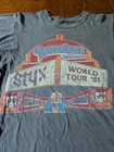 Vtg 80s Styx 81 World Tour At The Paradise Theatre T-shirt 1981 Concert Medium 