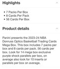 2023-24 Panini Optic Basketball Mega Box Factory Sealed Nba Trading Cards