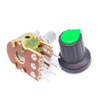10 Units 50k B50k Ohm Linear Taper Rotary Dual Potentiometer Pot Green Knob
