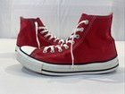 Vintage 80s Converse All-star High Top Red Canvas Sneakers Size 10 Made In Usa