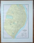 Vintage 1889 St Louis Missouri Map 14 x11    Old Antique Original Carondelet