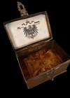 Wwi German Trench Art Case With Imperial Eagle Lining     Iron Cross Display Box