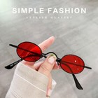 Retro Oval John Lennon Sunglasses Metal Frame Steampunk Round Vintage Glasses