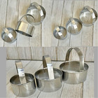 3-piece Round Biscuit Cutter Set With Handle     Stainless Steel Baking Molds