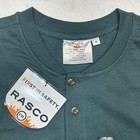 Rasco Flame Resistant Green Long Sleeve Henley T-shirt Mens Medium Long Sleeve