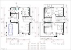 28x34 Feet House Design Plan 8 4x10 2 Meter 4 Bed 3 Bath Pdf  Cad  a4 Hard Copy