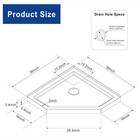 Long-term 36 Inches Dx36 Inches W Shower Tray Glossy White Shower Pan Base