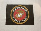 1 United States Marine Corp Quilt Block     Veteran  Military Fabric Seal Logo 2
