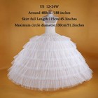 White Petticoat For Wedding Dress 6 Hoop 6 Layers Tulle Ball Gown Prom-crinoline