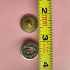 Antique Victorian Brass Picture Buttons X21 French Drama Pierrot Clown Lute 19c