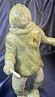 Inuit Tribal Soapstone serpentine Hand Carved Signed Sculpture  A Hunter Canada