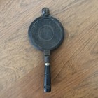 Antique Wagner Cast Iron Mini Waffle Iron Sidney O Feb 22 1910 Salesman No Base