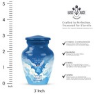 Royal Blue Urn 3inch Set Of 4 For Ashes With Mom   Dad Theme Keepsake Cremation