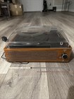 Vintage Bluetooth Vinyl Record Player 3-speed Turntable Built-in Speakers Wood