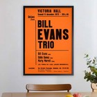 Bill Evans Jazz Poster - Victoria Hall - 1972