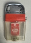Vintage Scripto Vu Dinner Bell Proten Beef Red Band Lighter Unfired In Box G794