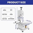 1000w Commercial Electric Meat Bandsaw Stainless Steel Bone Sawing Machine