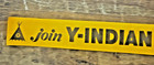 Vintage Ymca Y Indian Guides Bumper Sticker Join Y Indian Guides Yellow