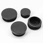 Black Round Tubing Plastic Hole Plug Bung End Cap Tube Pipe Inserts Covers