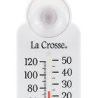 204-111 La Crosse 4  Indoor outdoor Small Tube Window Thermometer - White