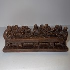 The Last Supper Jesus Religious Decor Figure Statue  Bronze Tone Colored Vintage