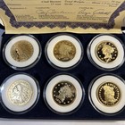  5 Mark Tribute Proof National Collectors Mint 24kt Gold Clad Bronze 6 Coins Bna