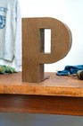Vintage Antique Brass Letter P Building Marquee Sign Industrial 16 