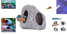 Natural Stone Texture Fish Tank Cave - Ideal Hideout For Shrimp   Small Fish