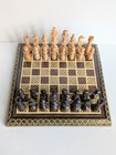 Middle Eastern Persian Khatam Marquetry Chess Board With Full Set 36 Chess Pcs