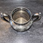 Vintage Ornate Floral Simpson Hall Miller   Co  Quadruple Plate Silver Sugar T8
