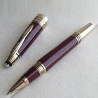 Montblanc Jfk 2026 Rollerball Pen Red Burgundy Platinum Trim New Box Edition