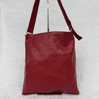 Mm6 Maison Margiela Shoulder Bag Red Leather Flat Tote Women