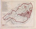 1907 San Francisco Burned District Map Original Earthquake Rare Historical 