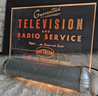 Rare 1950s Raytheon Radio Tubes Tv   Radio Service Art Deco Light Up Dealer Sign