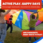 Activejoy- Parachute For Kids- Rainbow 12ft - 12 Handles 